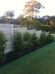 Aussie Concrete Sandstone Graphite Effect 2000x200x75mm Sleeper Retaining Wall
